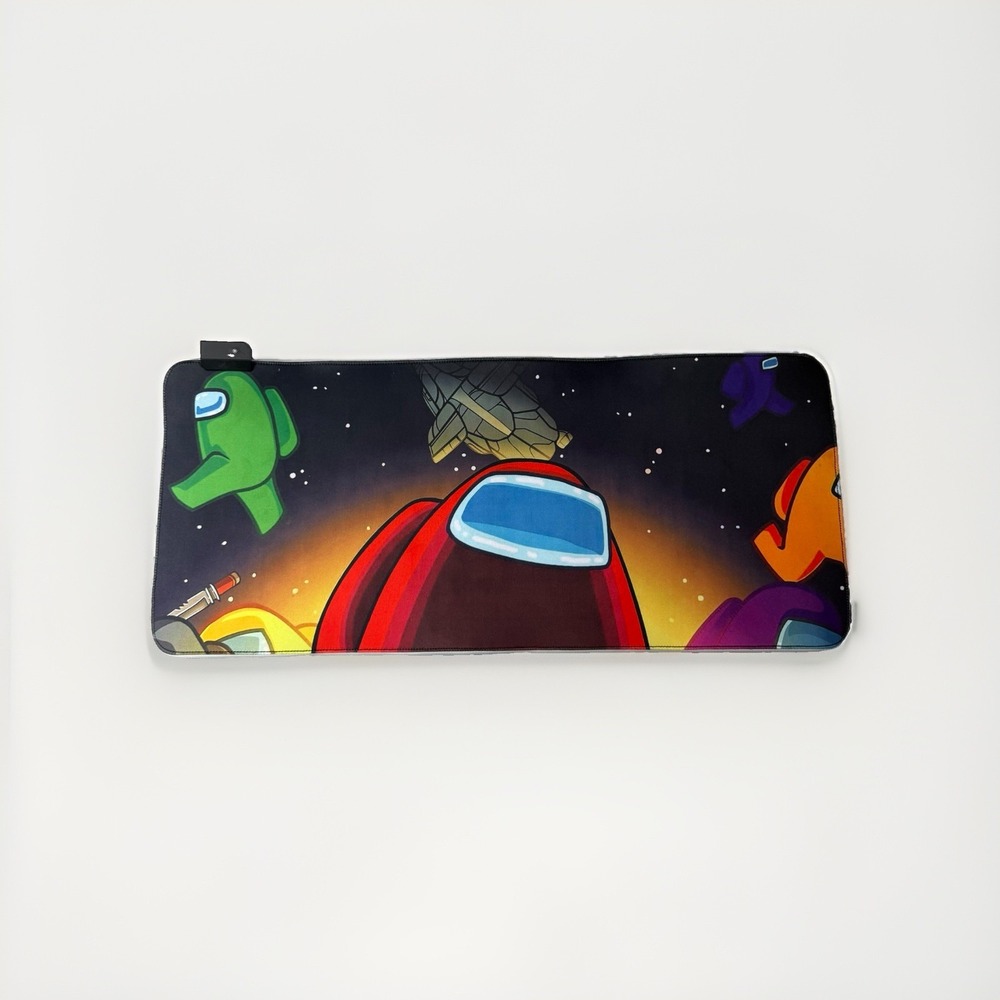 Among Us character scene soft cloth RGB mouse pad 28x12, deadstock